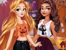 Rapunzel and Moana Halloween Party Online