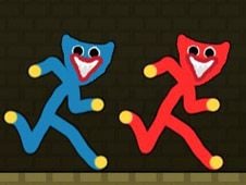 Red and Blue Stickman Huggy