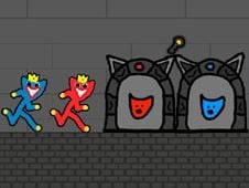 Red and Blue Stickman Huggy 2 Online