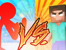 Red Stickman vs Monster School Online