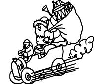 Santa Driver Coloring Book