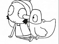 Sarah and Duck Coloring Online