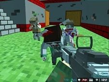 Shooting Zombie Blocky Gun Warfare Online