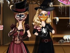 Sisters Halloween Preparations