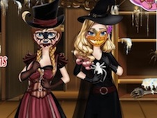 Sisters Halloween Preparations Online