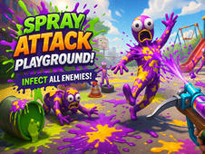 Spray Attack Playground! Infect All Enemies!