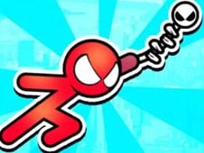 Stickman Spider Superhero with Hook Online