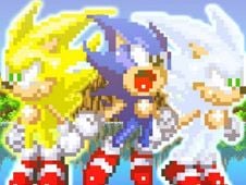 Super Sonic and Hyper Sonic in Sonic 1 Online