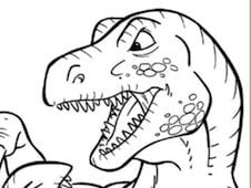 T Rex Fighting Coloring Pages